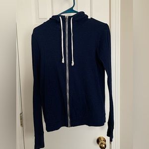 Navy thin zip up jacket